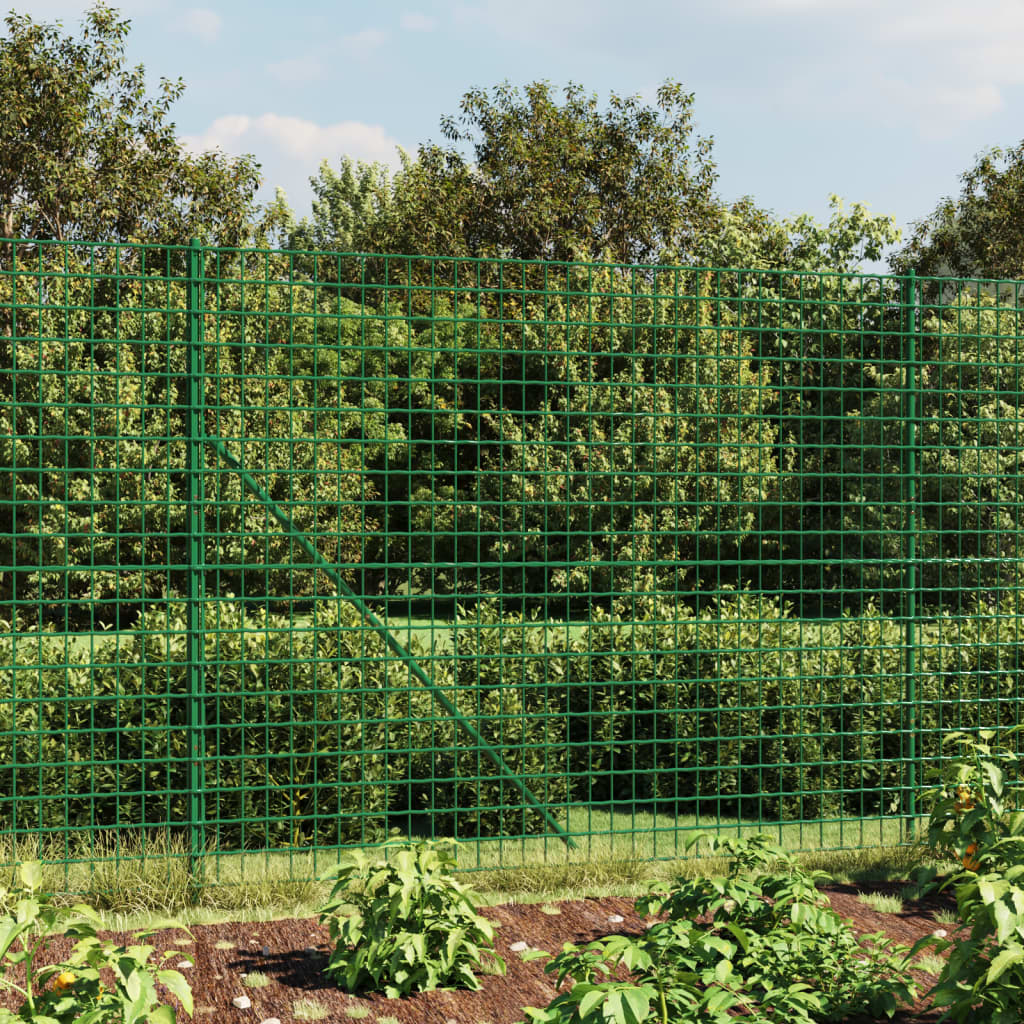 Vidaxl draadgaashek met grondankers 2,2x10 m groen