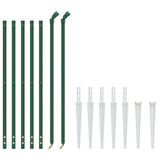 Vidaxl draadgaashek met grondankers 0,8x10 m groen