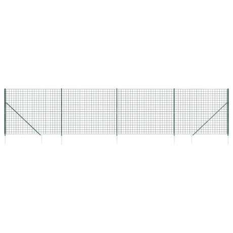 Vidaxl draadgaashek met grondankers 2,2x10 m groen