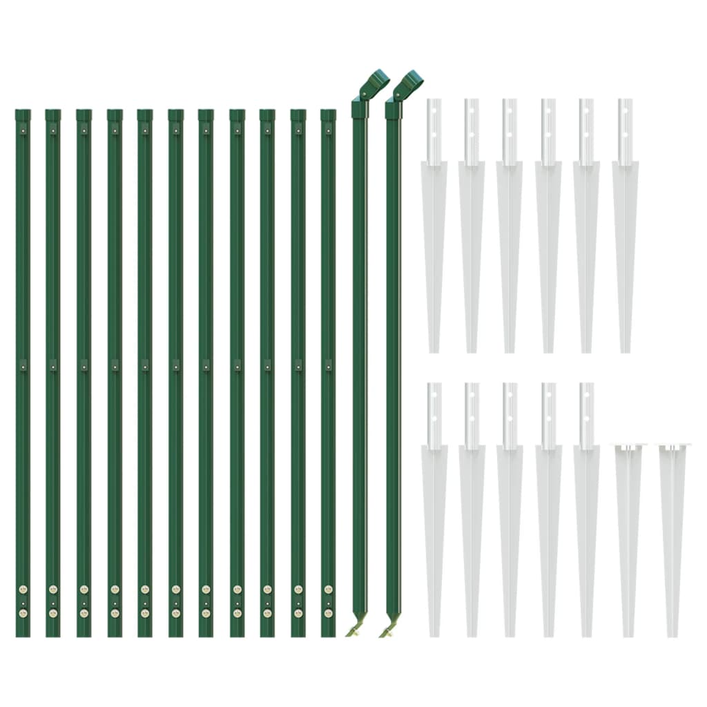 Vidaxl draadgaashek met grondankers 1x25 m groen
