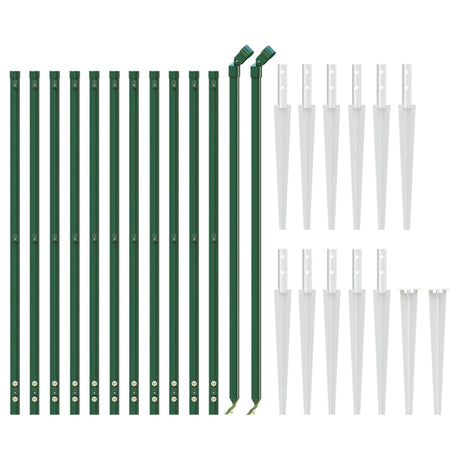 Vidaxl draadgaashek met grondankers 1x25 m groen