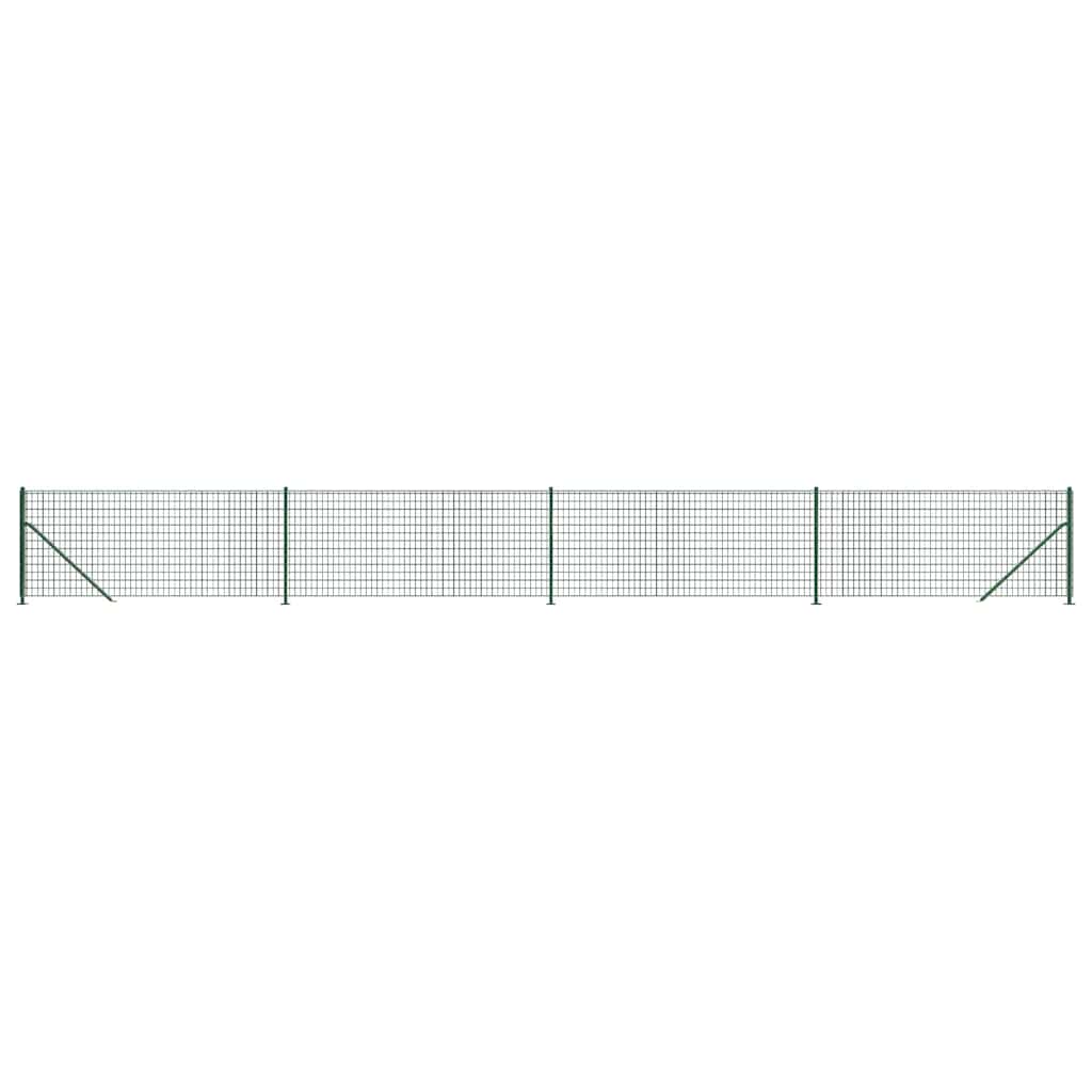 Vidaxl draadgaashek met flens 0,8x10 m groen