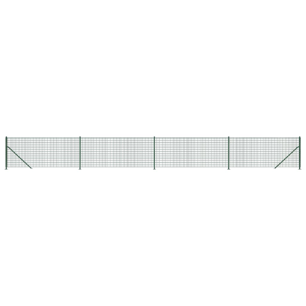 Vidaxl Mesh Fence z puchami 1x10 m zieleni