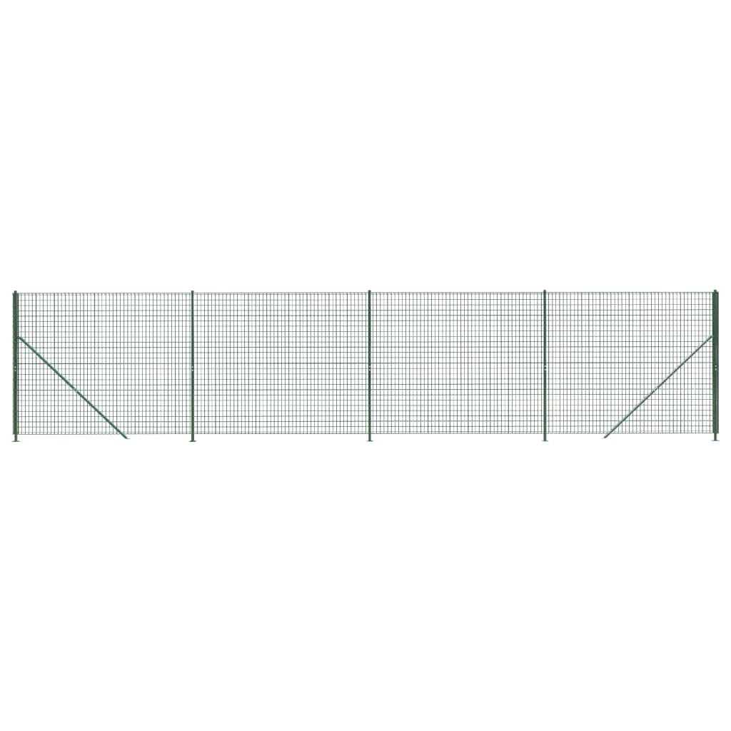 Vidaxl Wire Mesh Fet med flens 1,4x10 m grønn