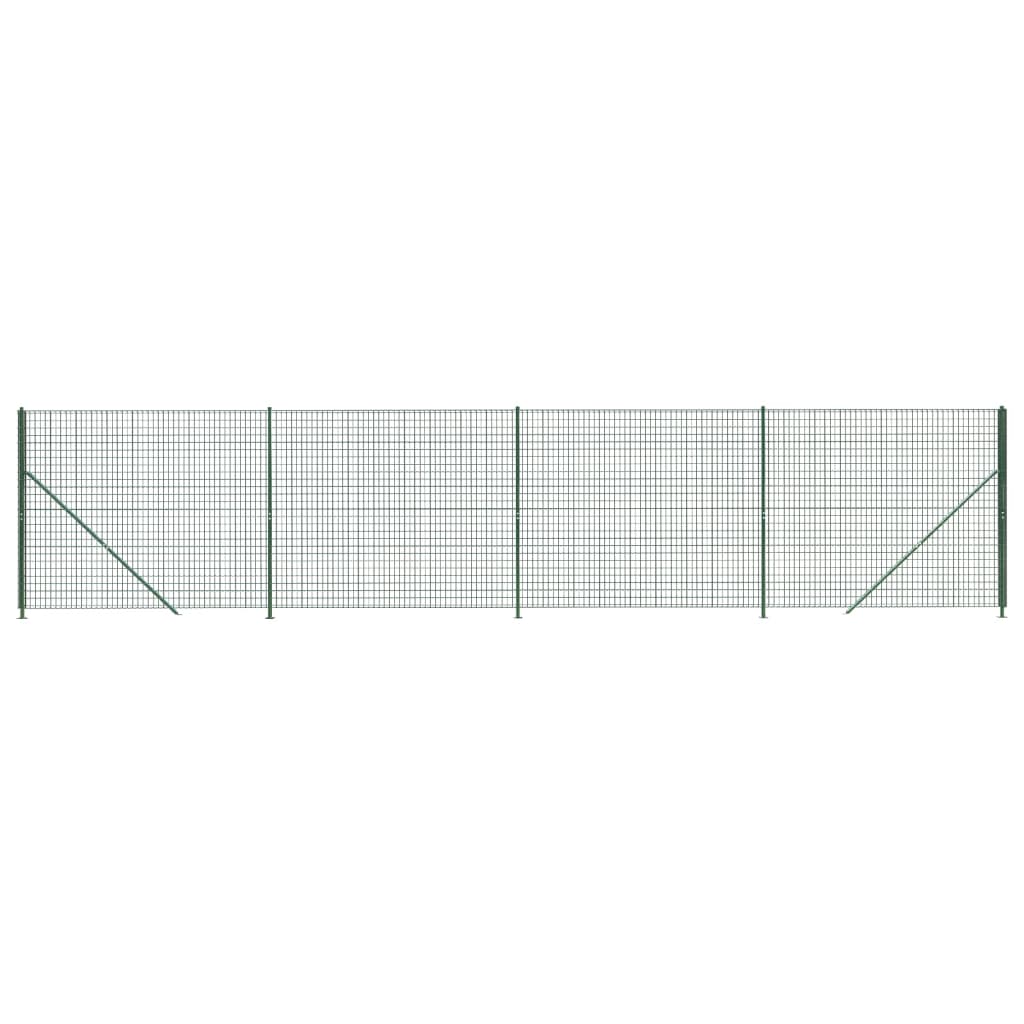 Vidaxl Wire mesh fet with flens 2x10 m green