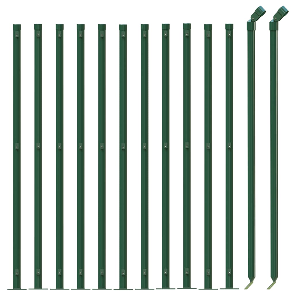 Vidaxl Wire mesh fence with flens 1x25 m green