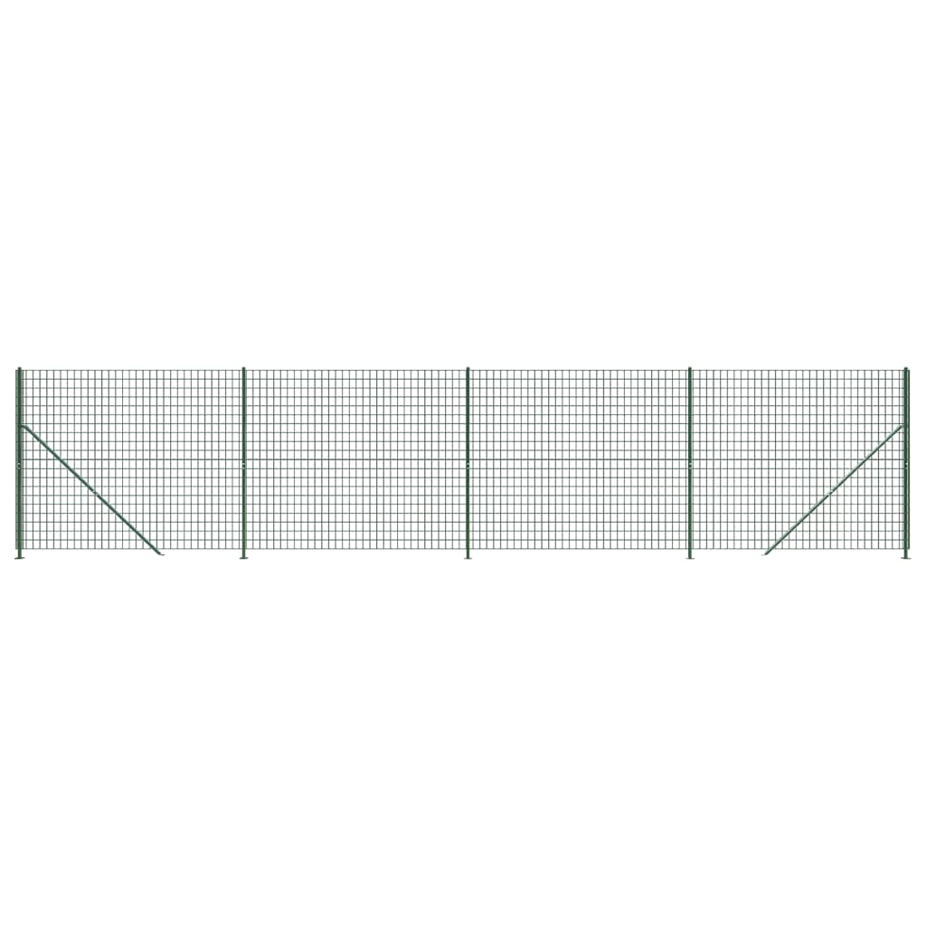 Vidaxl draadgaashek met flens 1,4x10 m groen