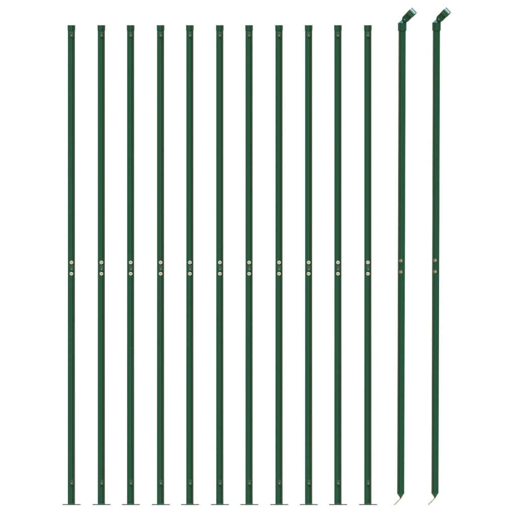 Fence a maglie di filo Vidaxl con Flens 1x25 m verde