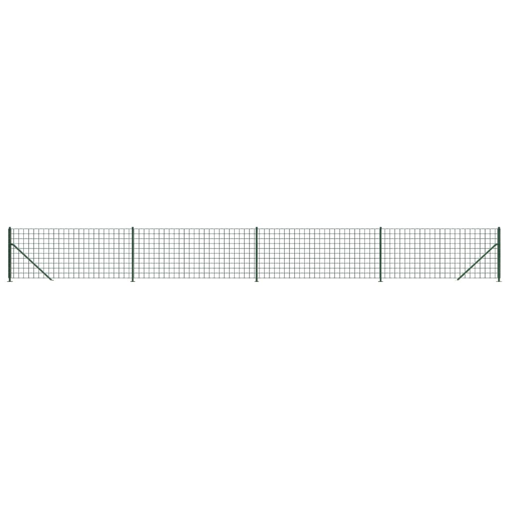 Vidaxl Wire mesh fet with flange 1.1x10 m green