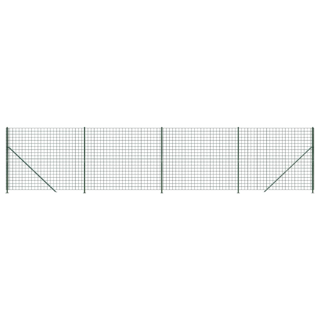 Vidaxl Wire Mesh Fet med flens 1,6x10 m grønn