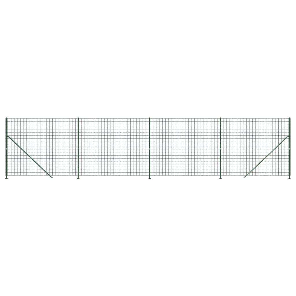 Vidaxl Wire Mesh Fet med flens 2,2x10 m grønn