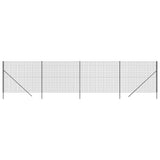 Vidaxl draadgaashek 2,2x10 m gegalvaniseerd staal antracietkleurig