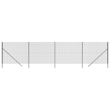 Vidaxl draadgaashek 2,2x10 m gegalvaniseerd staal antracietkleurig