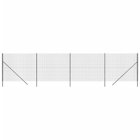 Vidaxl draadgaashek 1,4x10 m gegalvaniseerd staal antracietkleurig