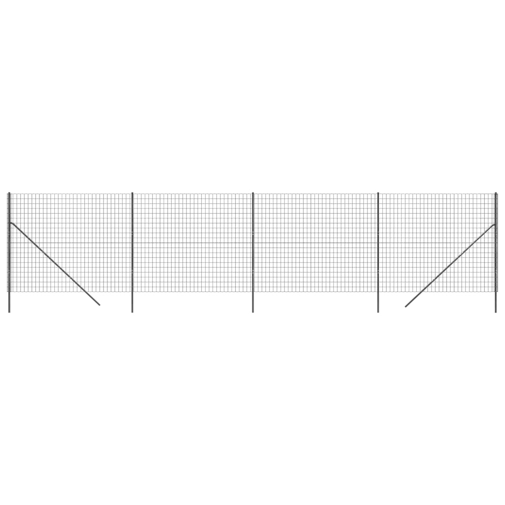 Vidaxl Wire Mesh FET 1,6x10 m galvanisert stålantrasitt -farget