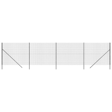 Vidaxl draadgaashek 1,6x10 m gegalvaniseerd staal antracietkleurig