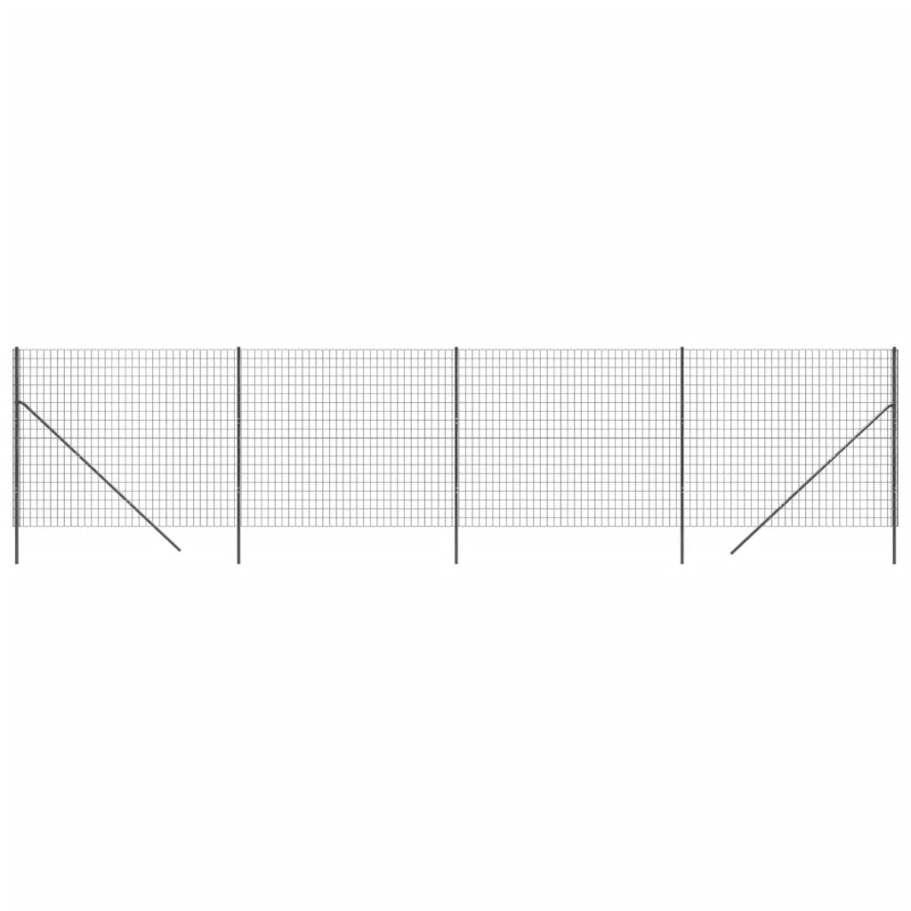 Vidaxl Wire mesh fet 1.8x10 m Galvanized Steel Anthracite -colored