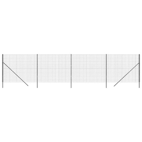 Vidaxl draadgaashek 1,6x10 m gegalvaniseerd staal antracietkleurig