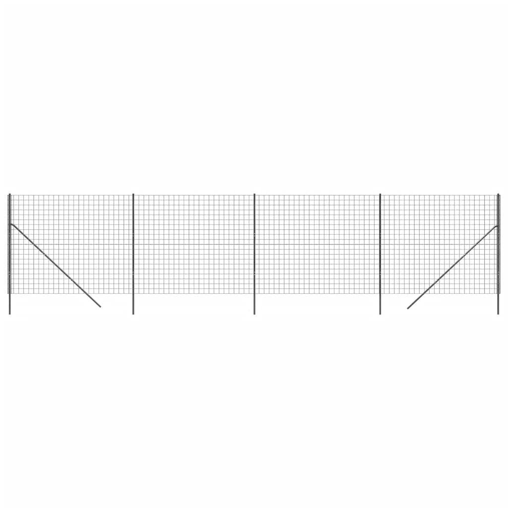 Vidaxl Wire Mesh Fet 1,6x10 M Galvaniseret stål Antracit -farvet