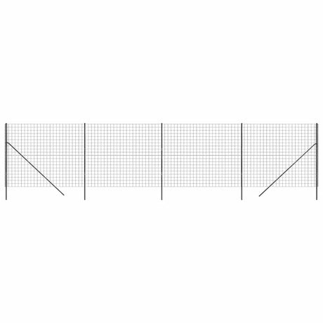 Vidaxl draadgaashek 2,2x10 m gegalvaniseerd staal antracietkleurig
