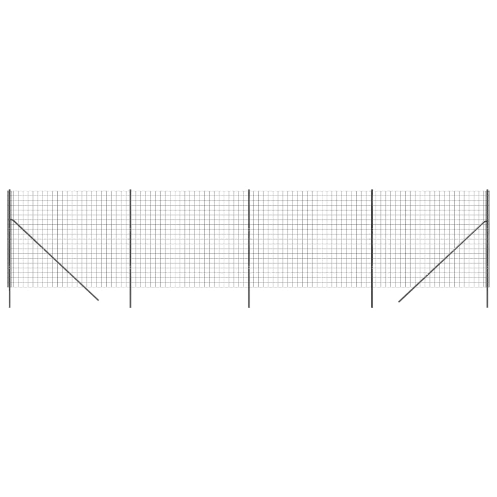 Vidaxl Wire Mesh Fet 2.2x10 M Galvaniseret stål Antracit -farvet