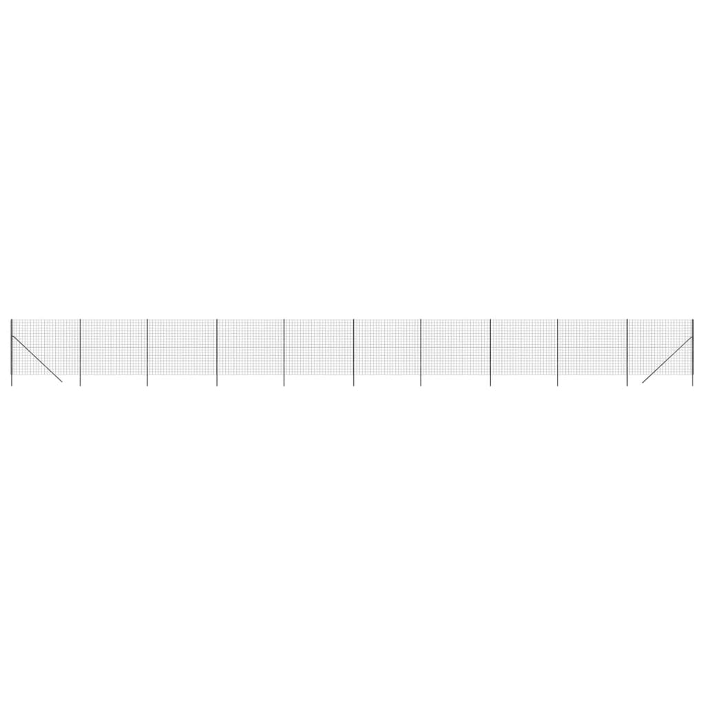 Vidaxl Drahtgitter FET 1,6x25 M verzinkte Stahl -Anthrazitfarbe