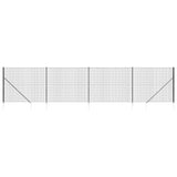 Vidaxl draadgaashek met grondankers 2x10 m antracietkleurig