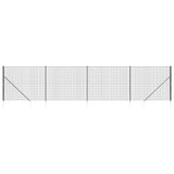 Vidaxl Wire Mesh Fet med malede ankre 2x10 m Anthracite -farvet