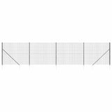 Vidaxl draadgaashek met grondankers 1,6x10 m antracietkleurig