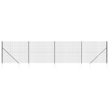 Vidaxl draadgaashek met grondankers 1,8x10 m antracietkleurig