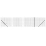 Vidaxl draadgaashek met grondankers 2x10 m antracietkleurig