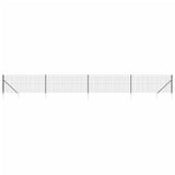Vidaxl draadgaashek met grondankers 0,8x10 m antracietkleurig