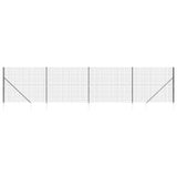 Vidaxl draadgaashek met grondankers 1,6x10 m antracietkleurig