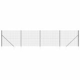 Vidaxl draadgaashek met grondankers 2,2x10 m antracietkleurig