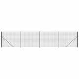 Vidaxl draadgaashek met flens 2,2x10 m antracietkleurig