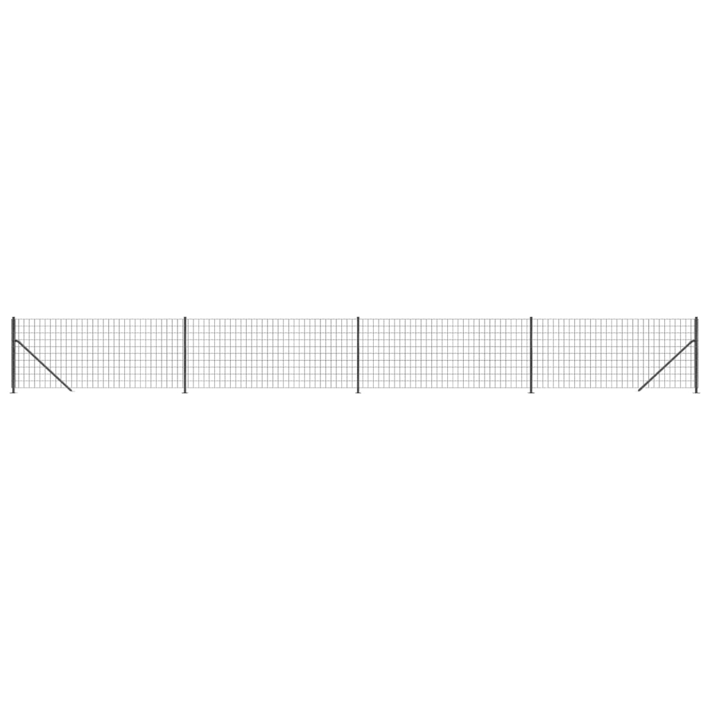 Vidaxl wire mesh fet with flange 1.1x10 m anthracite -colored