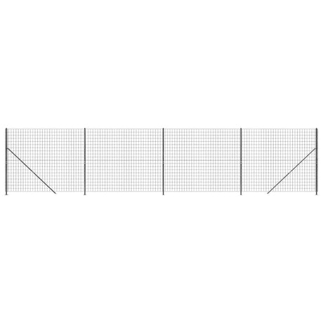 Vidaxl draadgaashek met flens 1,4x10 m antracietkleurig