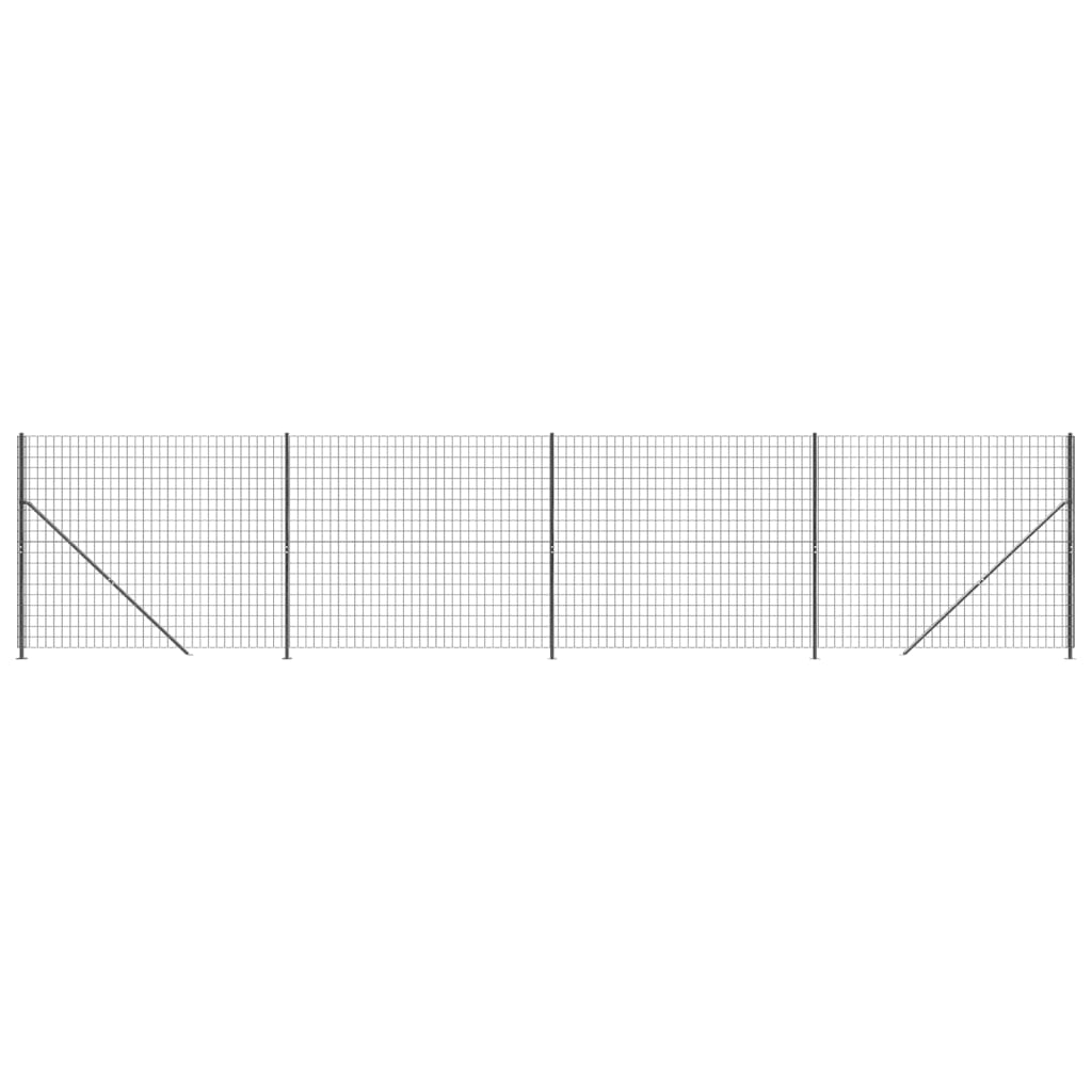 Vidaxl wire mesh fet with flange 1.4x10 m anthracite -colored