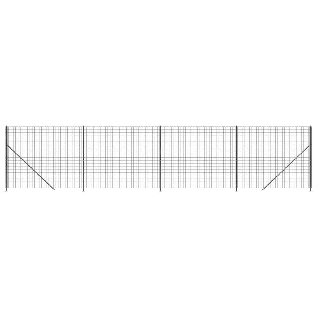 Vidaxl Wire Mesh Fet med fläns 1,8x10 M Anthracite -färgad