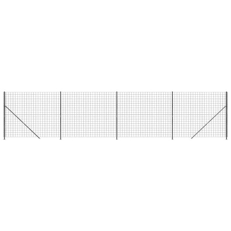 Vidaxl draadgaashek met flens 2x10 m antracietkleurig