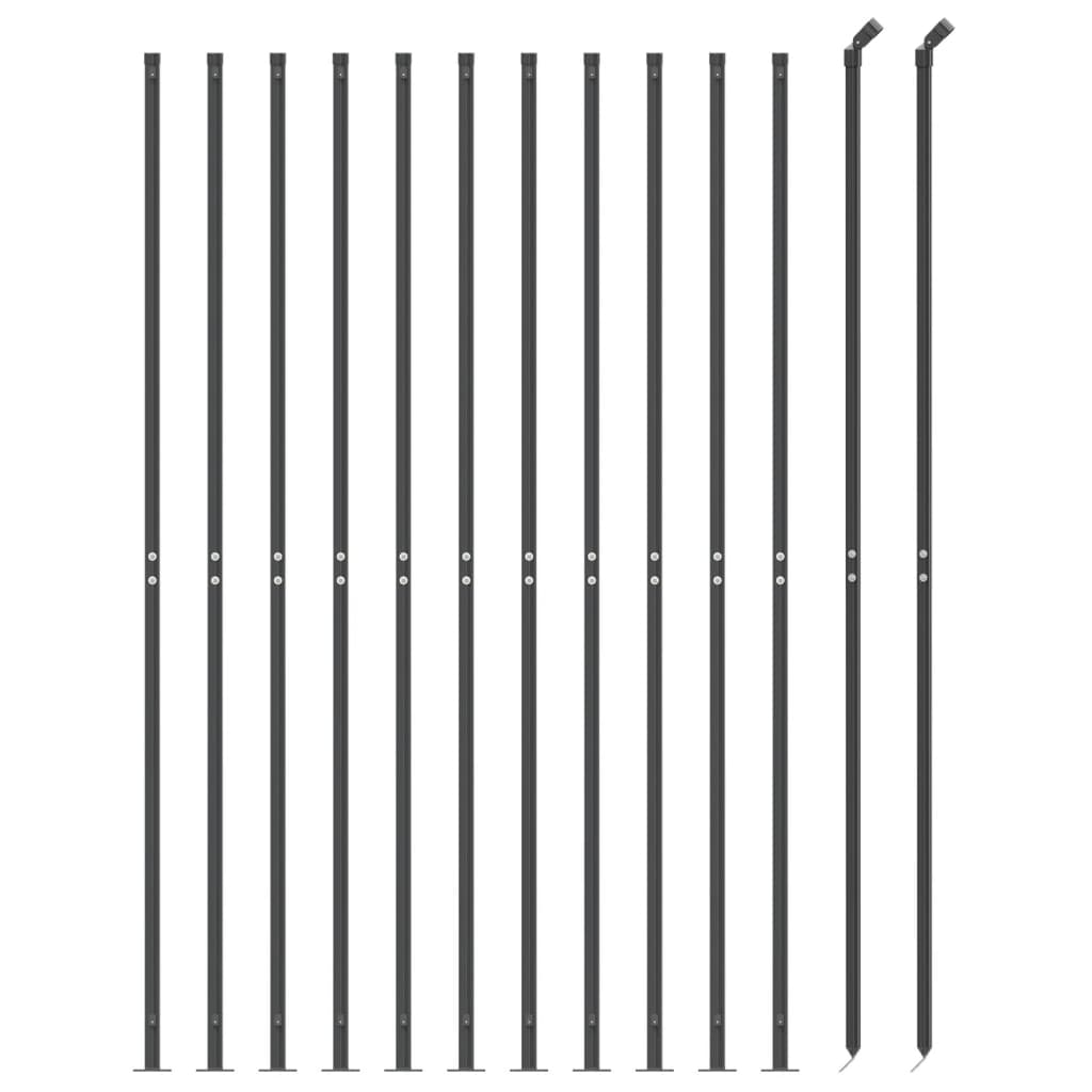 Vidaxl -Drahtgitterfet mit Flansch 1,8x25 M Anthrazit -ausgelöst