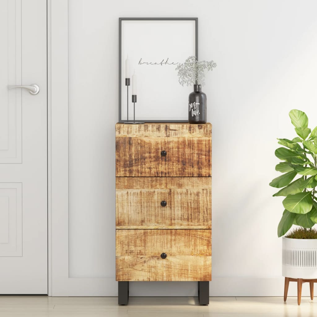 Vidaxl dressoir met 3 lades 40x33,5x75 cm massief mangohout