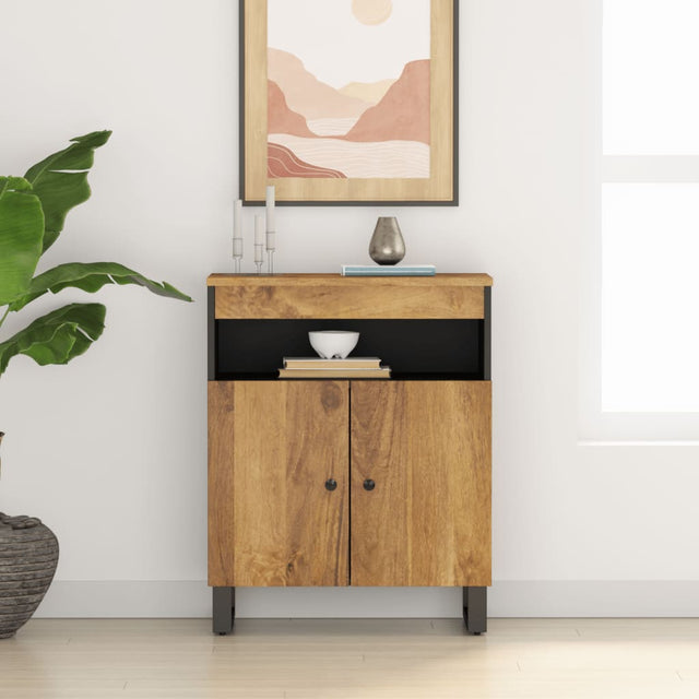 Vidaxl dressoir met 2 deuren 60x33x75 cm massief mangohout