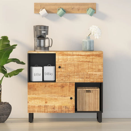 Vidaxl dressoir met 2 deuren 80x33x75 cm massief mangohout