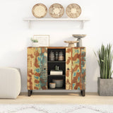 Vidaxl dressoir met 2 deuren 90x33x75 cm massief gerecycled hout