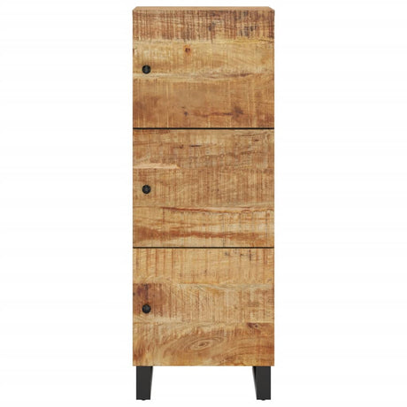Vidaxl hoge kast met 3 deuren 40x33x110 cm massief mangohout en ijzer