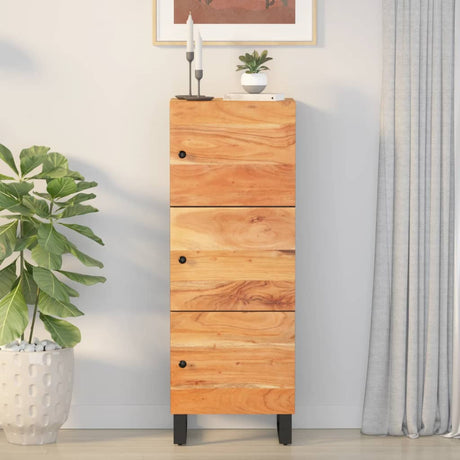 Vidaxl hoge kast met 3 deuren 40x33x110 cm massief acaciahout en ijzer