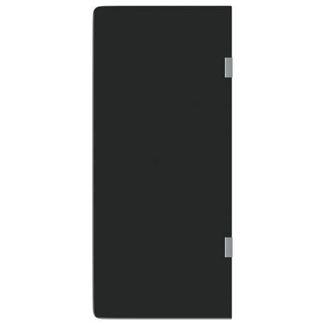Vidaxl urinoirschot wandgemonteerd 90x40 cm gehard glas zwart