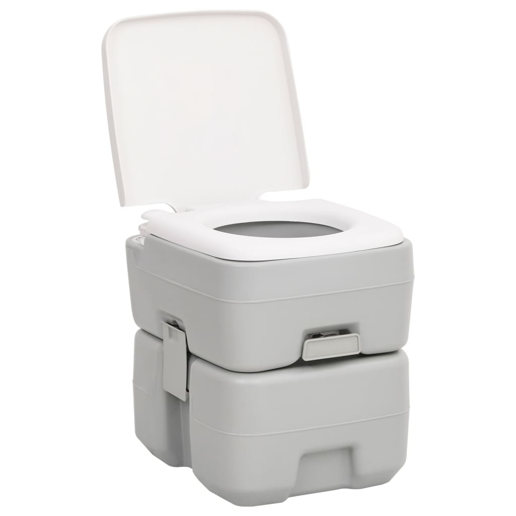 Vidaxl Camping Toilette portable 20 + 10 l hdpe gro a wäiss