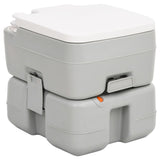 Vidaxl campingtoilet draagbaar 15+10 l hdpe grijs en wit
